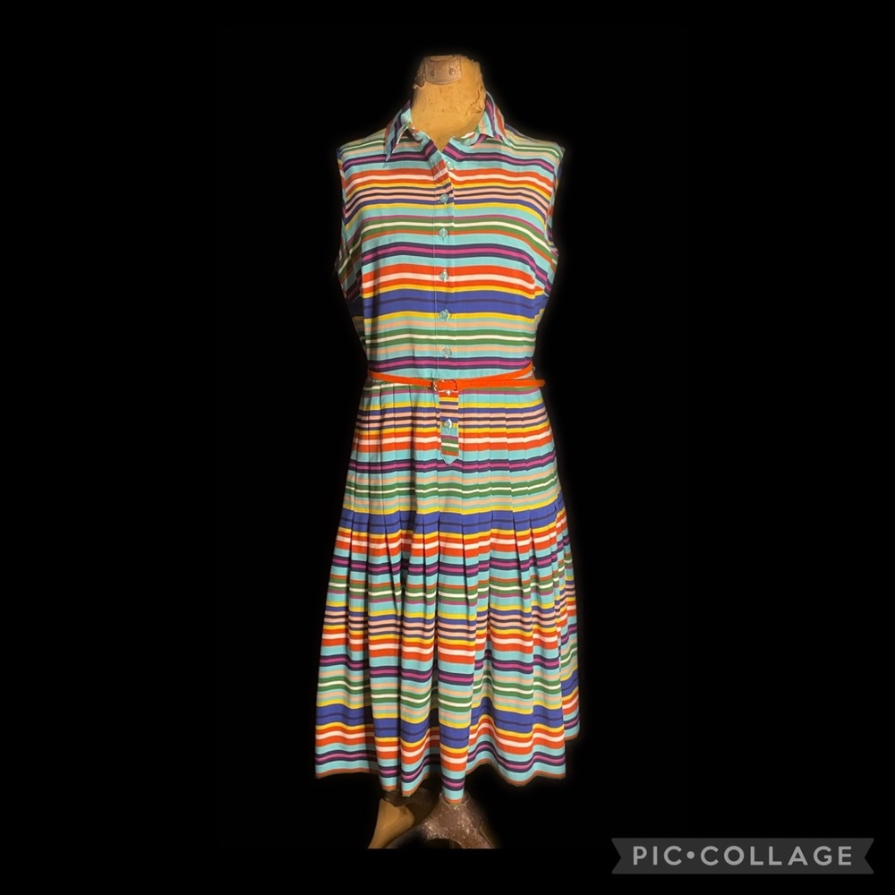 Calvin Klein Multicolored Striped Lightweight Sum… - image 1